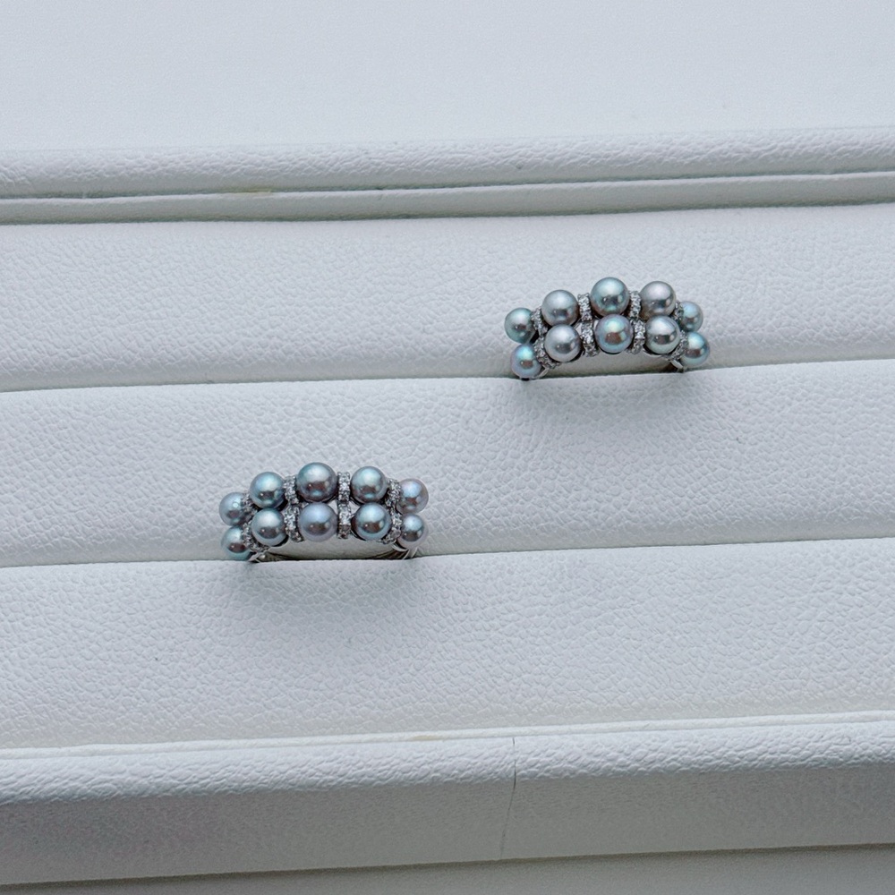 R53 Handmade S925 Akoya Sea Pearl Adjustable Ring